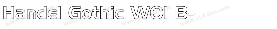 Handel Gothic W01 B字体转换